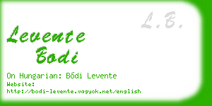 levente bodi business card